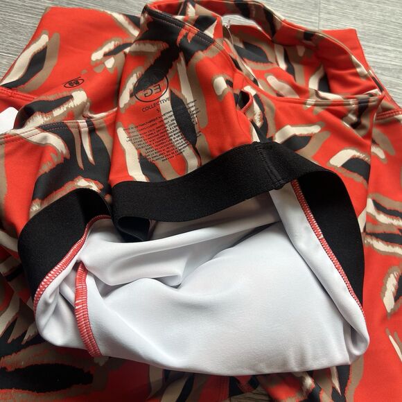 Sage Collective Crop Top Biker Shorts Set Women's  Red Palm Print NWT $115 SMALL - Picture 3 of 11